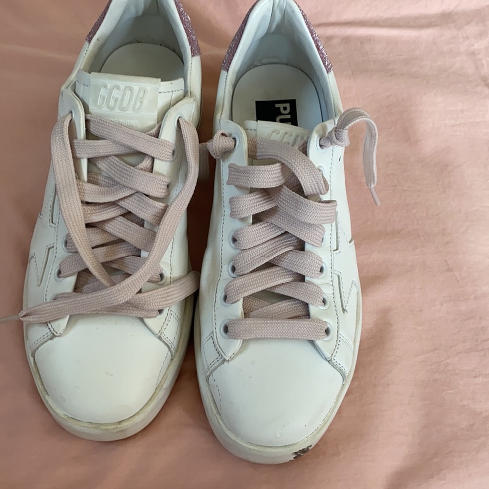 Size 7 White with Pink Glitter. Wore 3 times - Picture 9 of 10